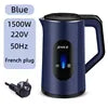 Electric Kettle Thermal Insulation Automatic Power-Off 2.2L Capacity 1000-1500W Stainless Steel Engineering Plastics