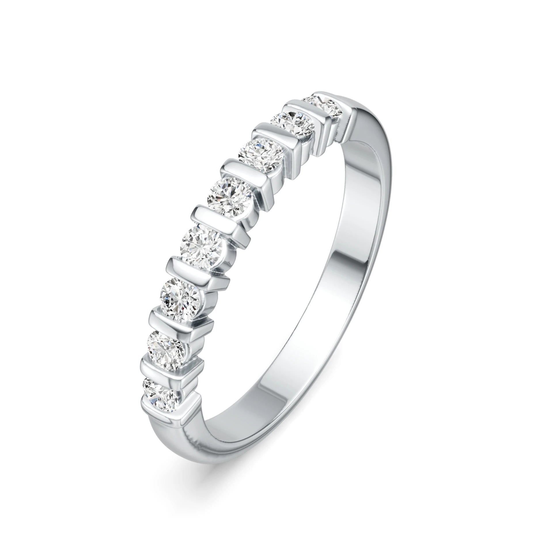 Round Cut 2.5MM VVS1 GRA Moissanite Casual Rings Ladies 925 Sterling Silver Sparkly Couples Fine Jewelry Love Women Wedding Ring