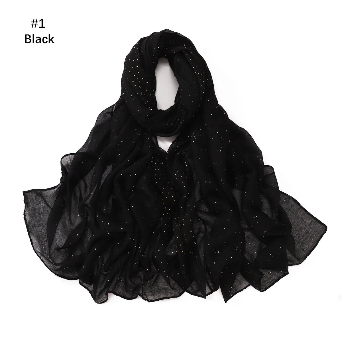 Zifeng OME Travel Photo Art Pure Color Full Star Hot Diamond Cotton Linen Monochrome Cape Scarves & Shawls