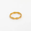 High End 18K Plain Gold Star Zirconia Surround Dainty Rings Stainless Steel Trendy Simple Gold Plated Jewelry