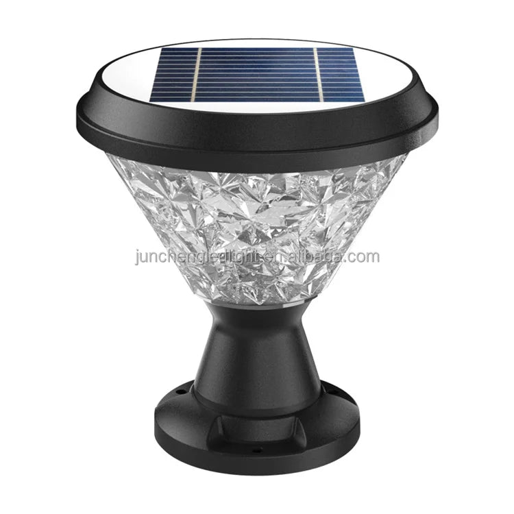 Outdoor Solar Pillar Light Gate Aluminium IP65 Waterproof Garden Solar Fence Light