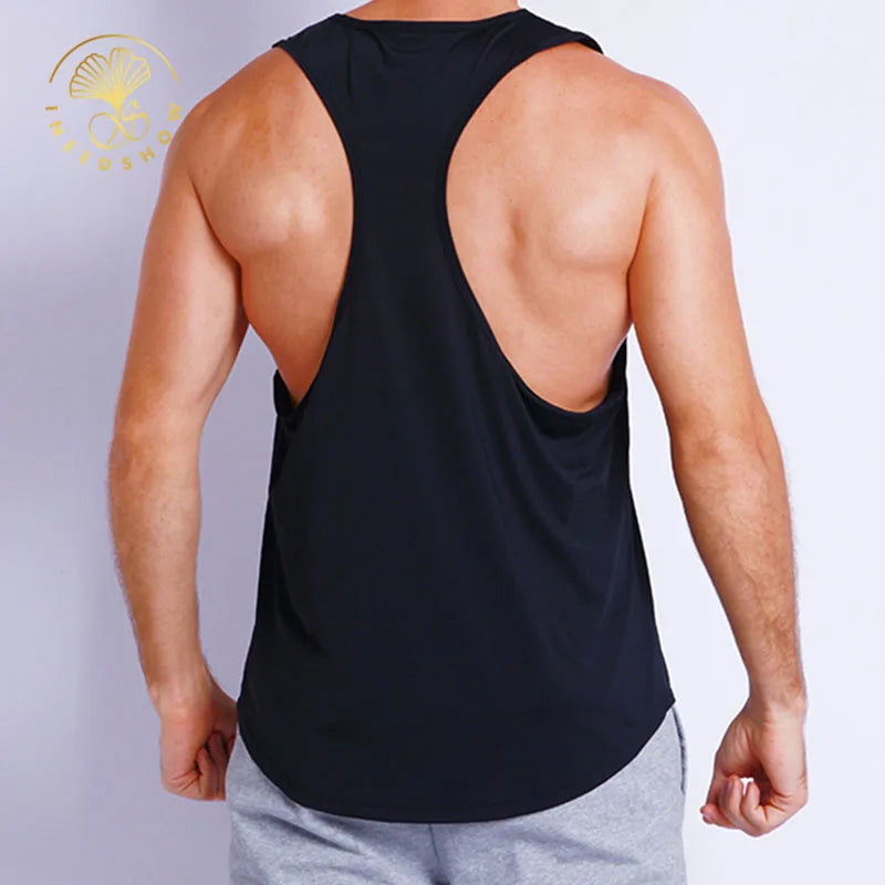Mens Curved Hem Casual Workout Sport Singlet Muscle Gym Activewear Athletic Sleeveless Fitness Custom Logo Oversize Tank Top Men