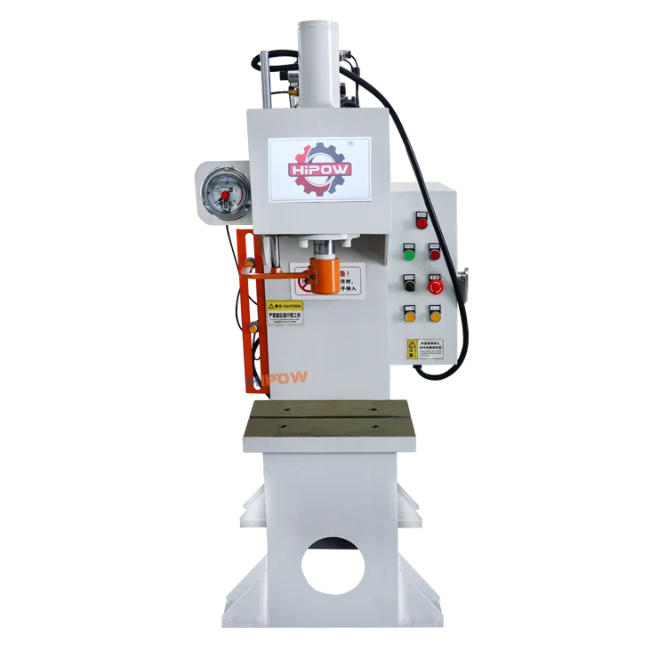 HIPOW Y41-5T Single Column Hydraulic Press 220/380/400/415V 50/60Hz 3kW 900mm Slide Stroke 5T Weight PLC Gearbox Engine Bearing