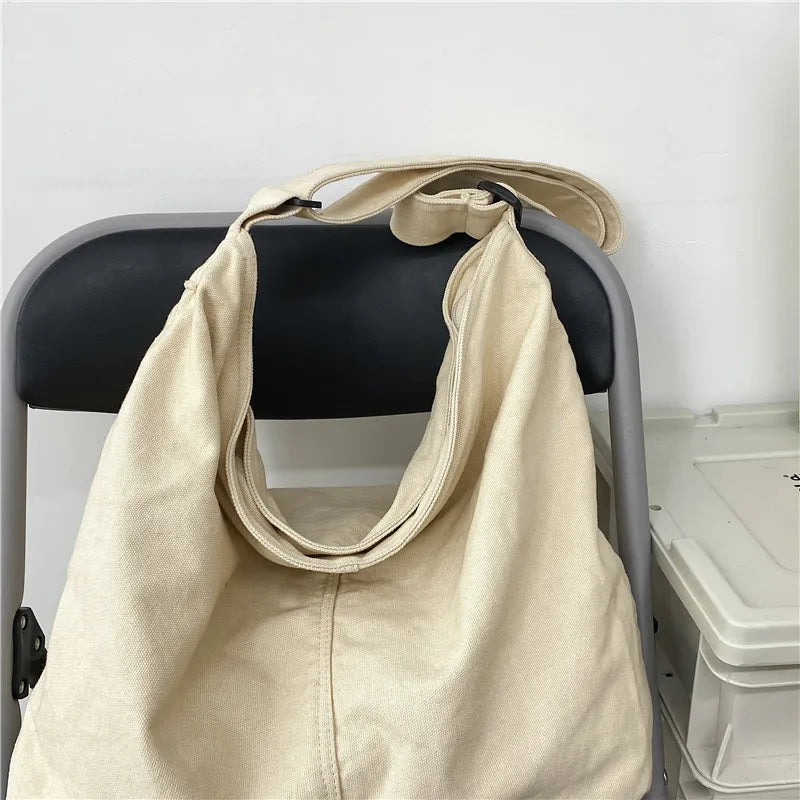 HOCODO New Bags for Women 2022 Canvas Shoulder Bag Fashion Large Capacity Handbags Female Casual Travel Bags Soft Crossbody Bags