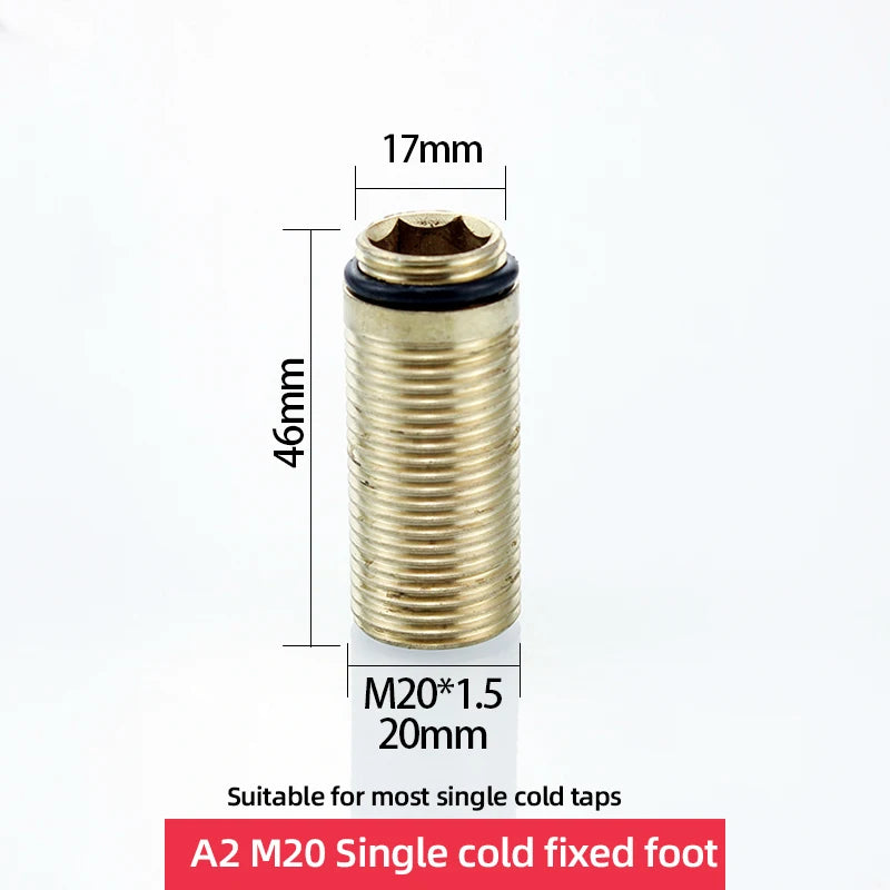 Copper kitchen sink hot and cold faucet accessories base fixed foot screw nut 30 plus filament