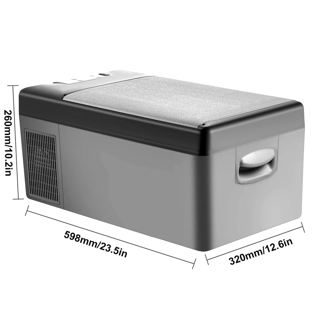 EU Ready Stock Portable Car Freezer, 15L Portable Refrigerator Freezer, Dual Storage Zone Camping Freezer, -4℉~50℉ 12 Volt