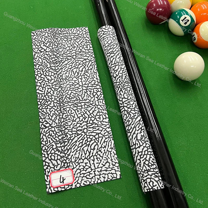 Genuine Cow Skin Pool Billiards Cue Grips Non-Slip Protective Sleeve Wrap with Different Print Pattern Genuine Leather Club Wrap