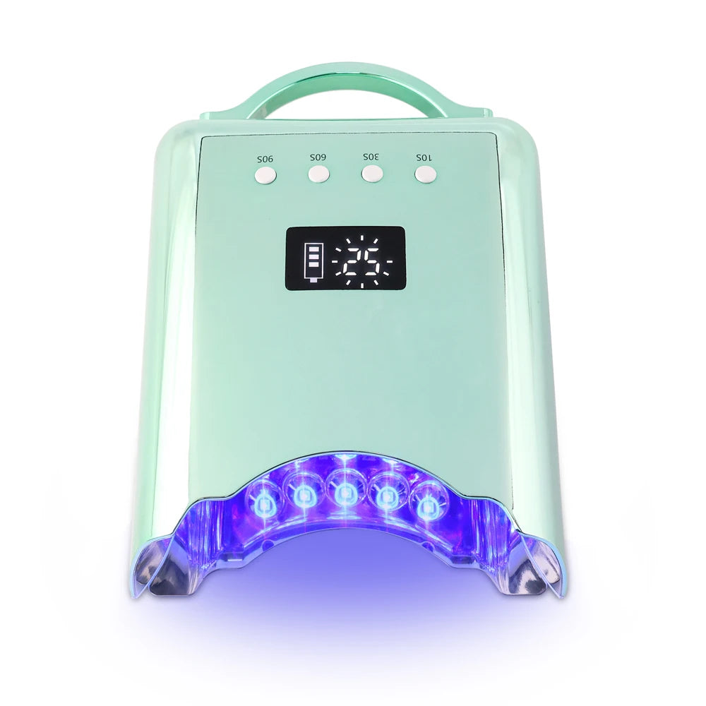 2025 Professional Hot Selling Pro Cure Rechargeable Cordless 78w Gel UV Led Nail Lamp With Removable Base Design