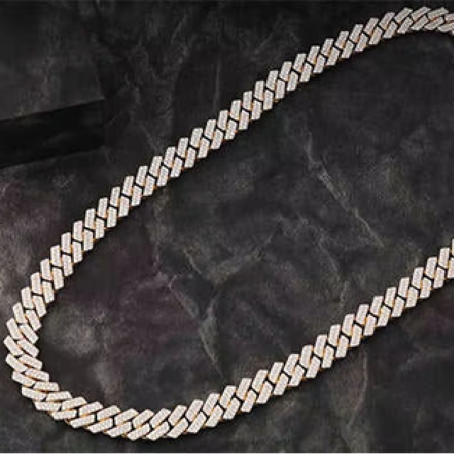Luxury Miami Cuban Chain 10K 14K Gold Lab Grown VVS Diamond Brilliant Cut Iced Hip Hop Jewelry Necklace Urban Fashion for