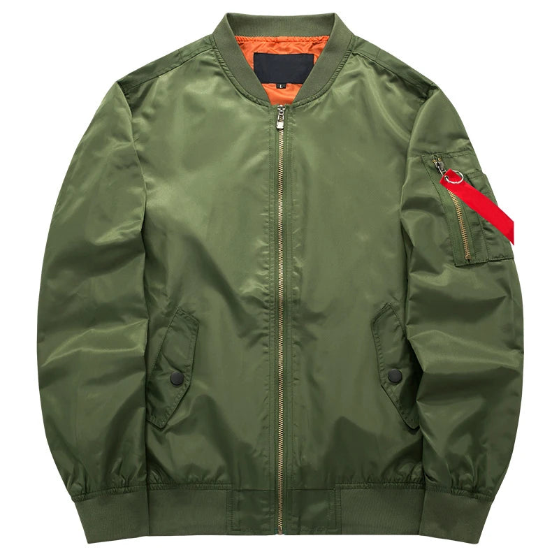 Spring Autumn Bomber Jacket Men's Fashion Thick Warm Military Motorcycle Jackets Men Flight Ma-1 Pilot Air Force Brand Coat