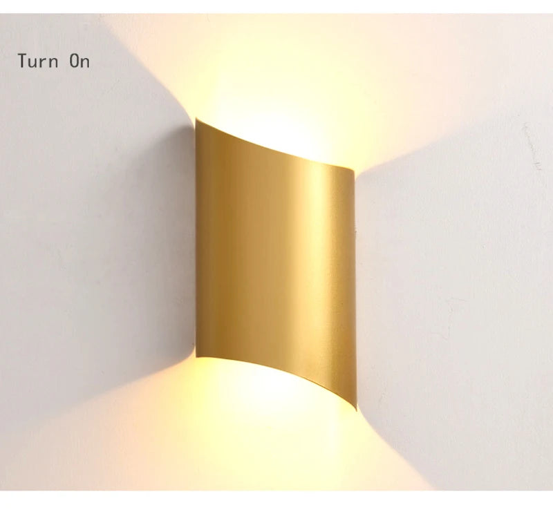 14W LED Wall Lights For Living Room Modern Lighting Black Gold Wall Mount Sconce Bedroom Light Indoor Wall Fixtures Up Down Lamp