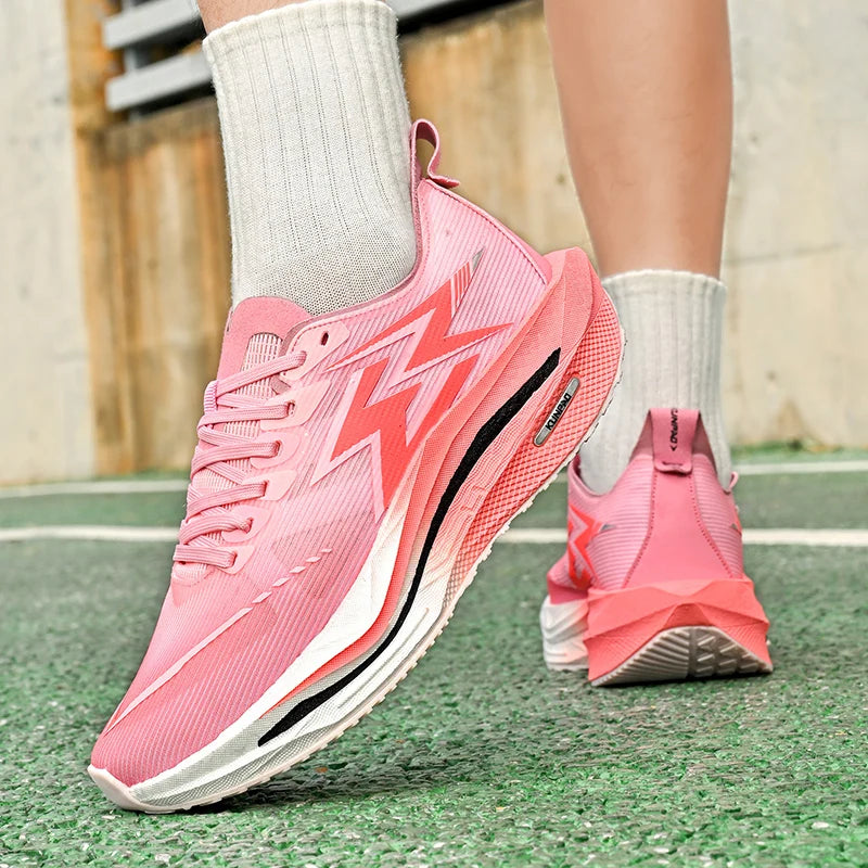 Sporty Breathable Lightweight Mesh Lace-Up Shoes with Arch Support Shock-Absorbant Midsole Waterproof & Soft Comfort