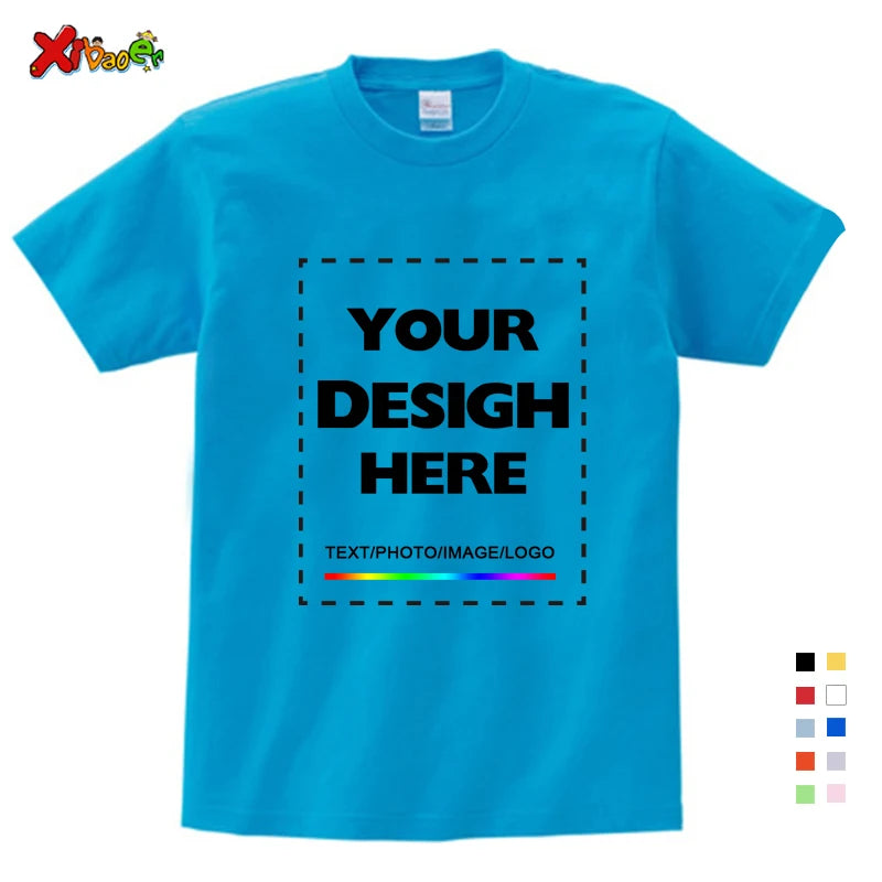 Custom Long Sleeves Shirt Kids Personalized Photo Shirt Children T-Shirt Name Clothing Girl Boy Shirt Toddler Logo Design Shirt