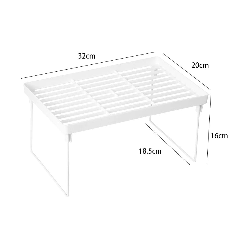 Home Closet Organizer Storage Shelf Kitchen Adjustable Storage Rack Shelves Cabinet Holders Space Saving Makeup Organizer