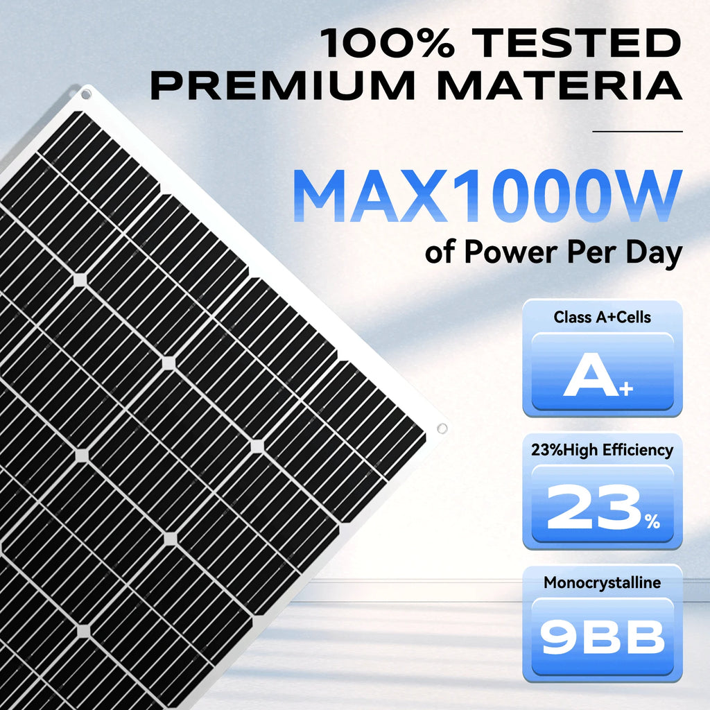 High Efficiency Light Weight Solar PV Panel Portable Flexible Monocrystalline 200W Flexible Solar Panel with Factory Price