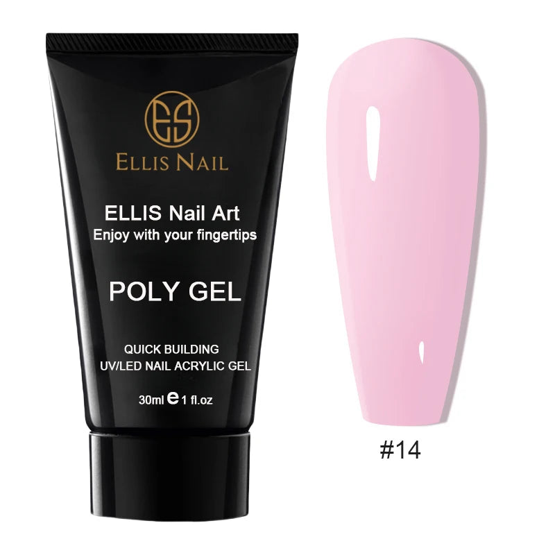 Poly Gel Nail Extension Set 15 Colors 30ml Volume Nude Pink Nail Hard Gel Builder