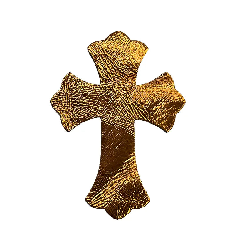 4.5*6.5cm Sheepskin Leather Patch With Cross Shaped Leather Label Genuine Leather DIY With Multiple Colors-106-182