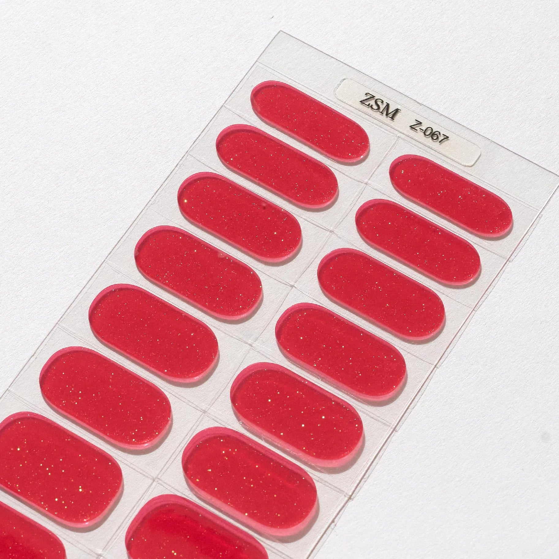Hot Sale 16 Tips Solid Color Semi-Cured Gel Nail Stickers UV Light Durable Waterproof Long-Lasting Gel Nail Stickers Wholesale