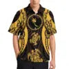 Hot Sale Summer Men Short Sleeve Shirt Tribal Print Plus Size Men Polynesian Shirts Island Casual Shirt