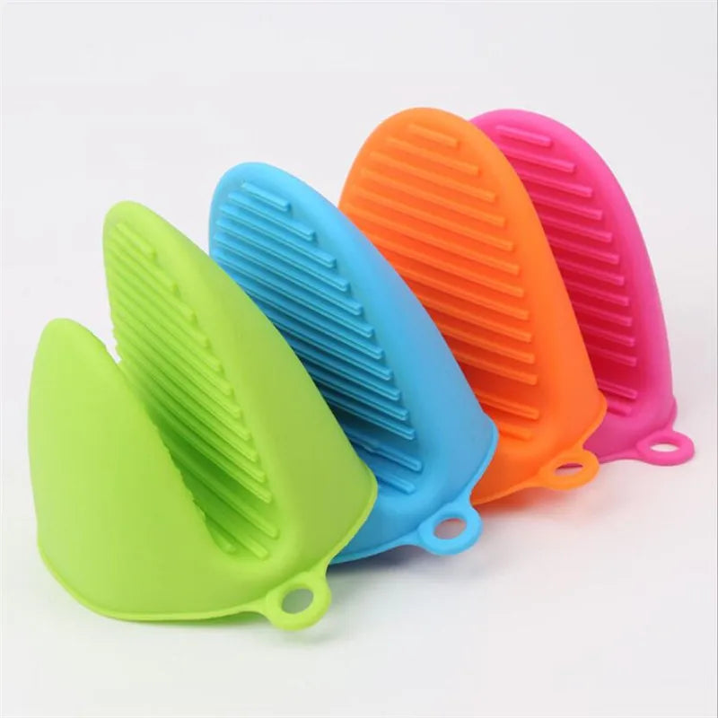 1Pc Thicken Silicone Baking Oven Mitts Microwave Oven Glove Insulation Non Stick Anti-slip Grips Bowl Pot Clips Kitchen Gadgets
