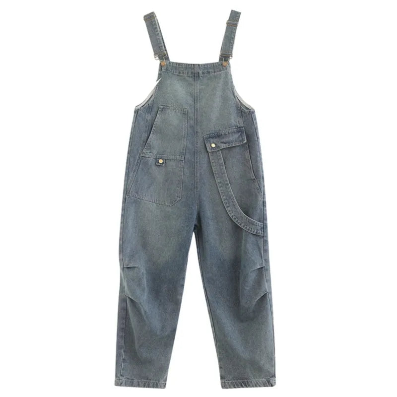 Boutique Wholesale 2026 Summer New Fashionable and Versatile Loose Casual Denim Women's Jumpsuit