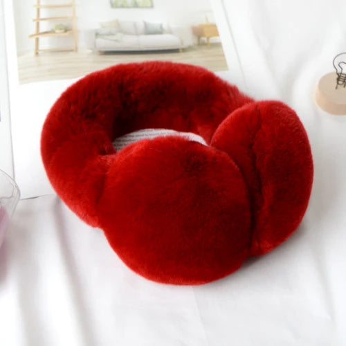 Natural 100% Rex Rabbit Fur Earmuffs Women Fashion Men Warm Russia Winter Real Fur Earmuffs Children Ear Cover fur Earlap Girl