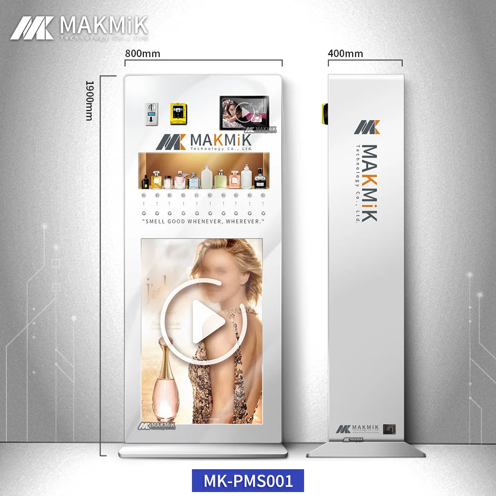 New AI-Powered Interactive Touch Display Perfume Vending Machine with SDK Customizable Color Kiosk for Shopping Malls