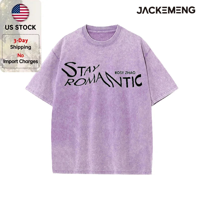 Oversized Vintage Retro Art Font Streetwear Print T Shirt USA Stock Wholesale Y2K Casual Tee