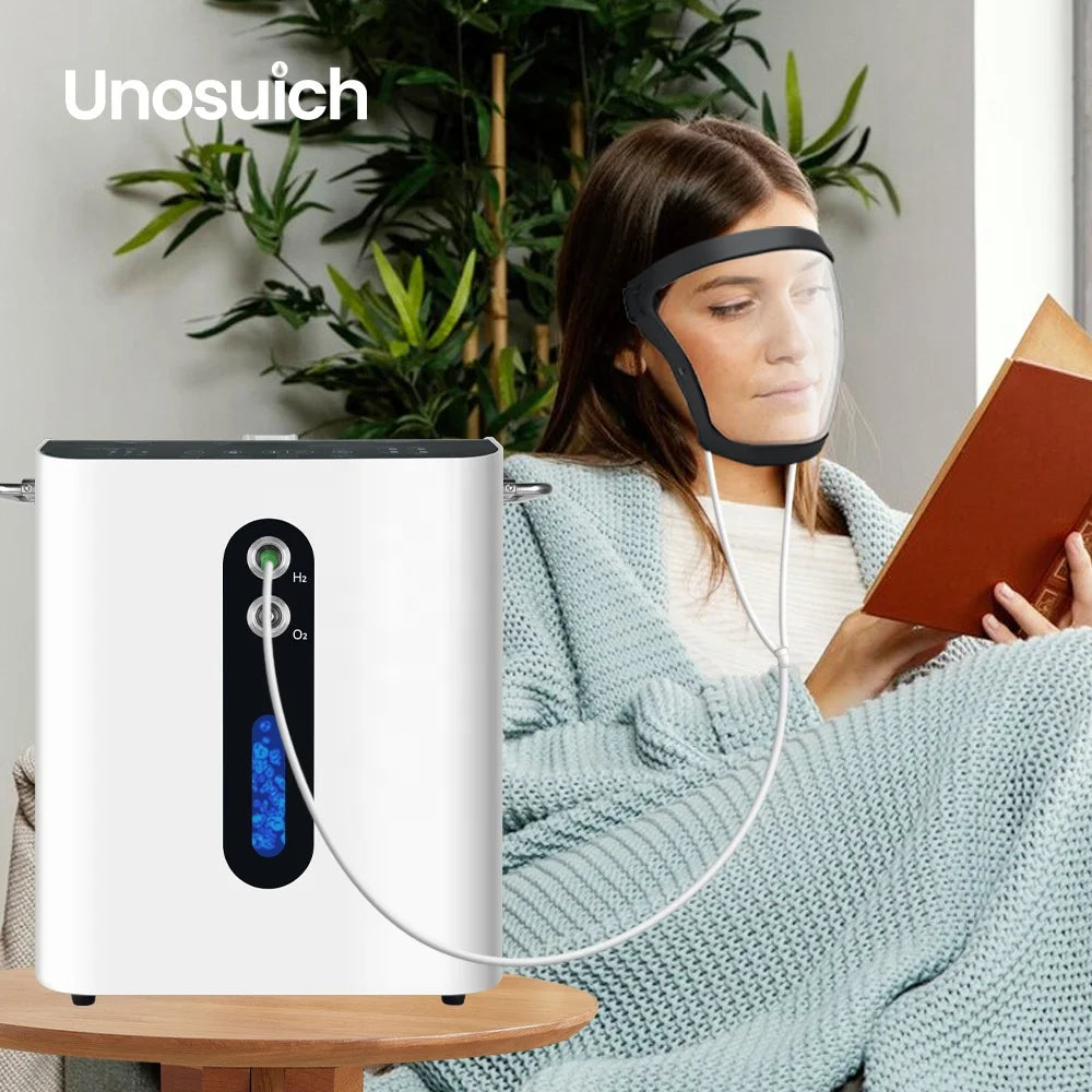 Eco-Friendly Plastic Hydrogen Gas Facial Mask Relaxing Moisturizing Skin H2 Inhalation Machine Hot Cold Car Household RV Outdoor