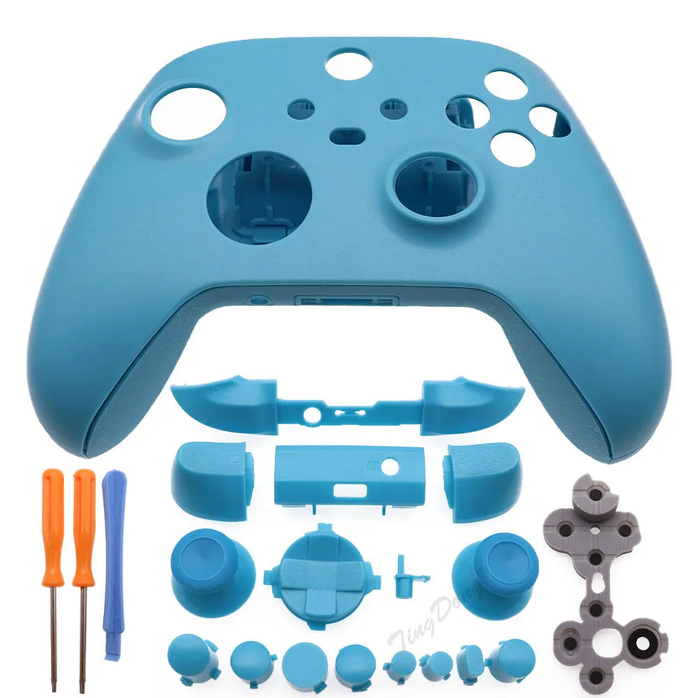 For Xbox Series X S Controller Protective Cover Shell Front After the shell Case and Full set Buttons &Tools & Conductive Rubber