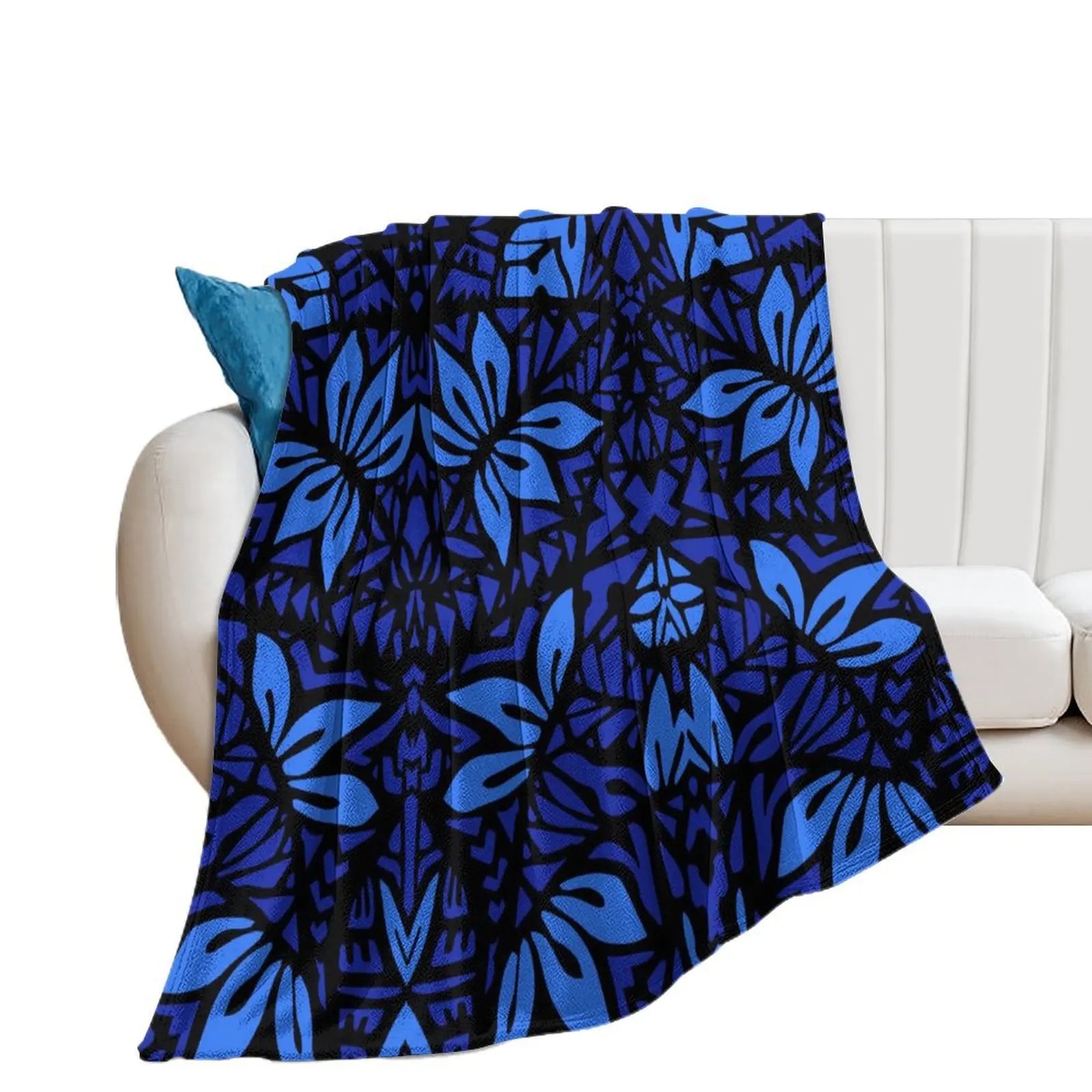 1MOQ Custom Print Sublimation Blankets Fiji Samoa Polynesian Tribal Winter Fleece Blanket Micro Plush Family Blanket for Kids