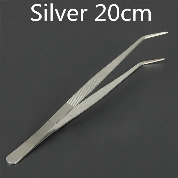 14/16/18/20/25/30cm Kitchen Cooking Medical Tweezer Tong With Comfortable Ridged Handle,for Medical,Kitchen Bar Accessory