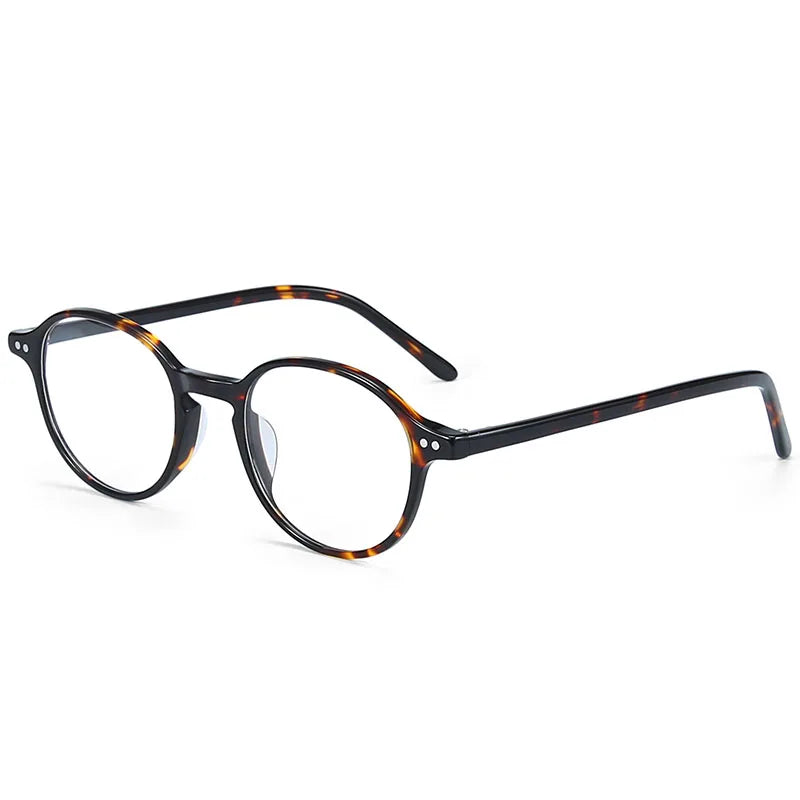ZENOTTIC XS Size Unisex Ultralight Acetate Small Round Eyewear Anti Blue Light Blocking Computer Glasses Fashion Optical Frame