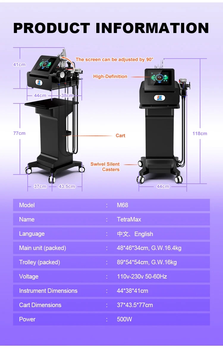 Upgrade 448KHZ RF Tecar Therapy RET CET Diathermy Fat Removal Machine Anti-Cellulite Relieve Pain Home Appliance Muscle Massager