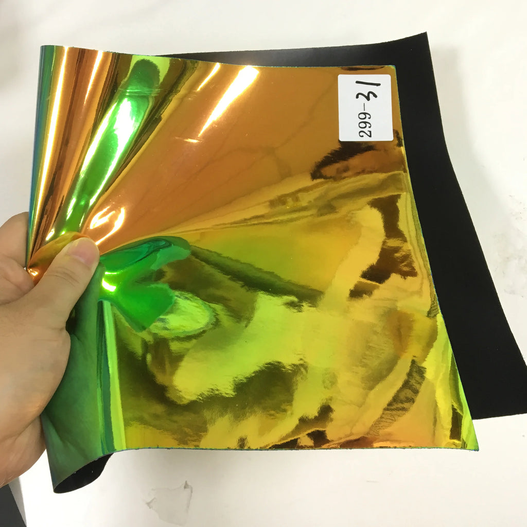 Non-Transparent PVC Holographic SOLID Color Changing Plastic Opaque Film for Handbag/Craft Making