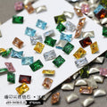 Z89 Glitter Shimmer High Quality Diamond Nail Jewelry Colorful 4*6mm Glass Crystal Nail Rhinestones Diy Nail Supplies