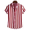 Men's Summer Fashion Linen Shirts New Short-Sleeve Casual Print Blouse Top with Turn-Down Collar Breathable and ODM Supplied