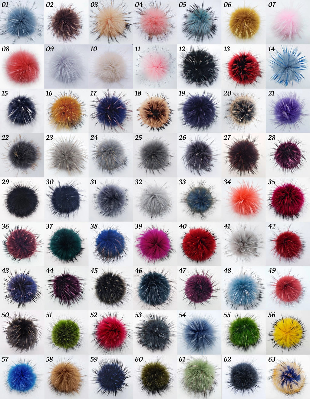 Wholesale Price Real Fur Pom Poms for Hats Real Mink Hair Fox Fur Nature Colors Custom Colors