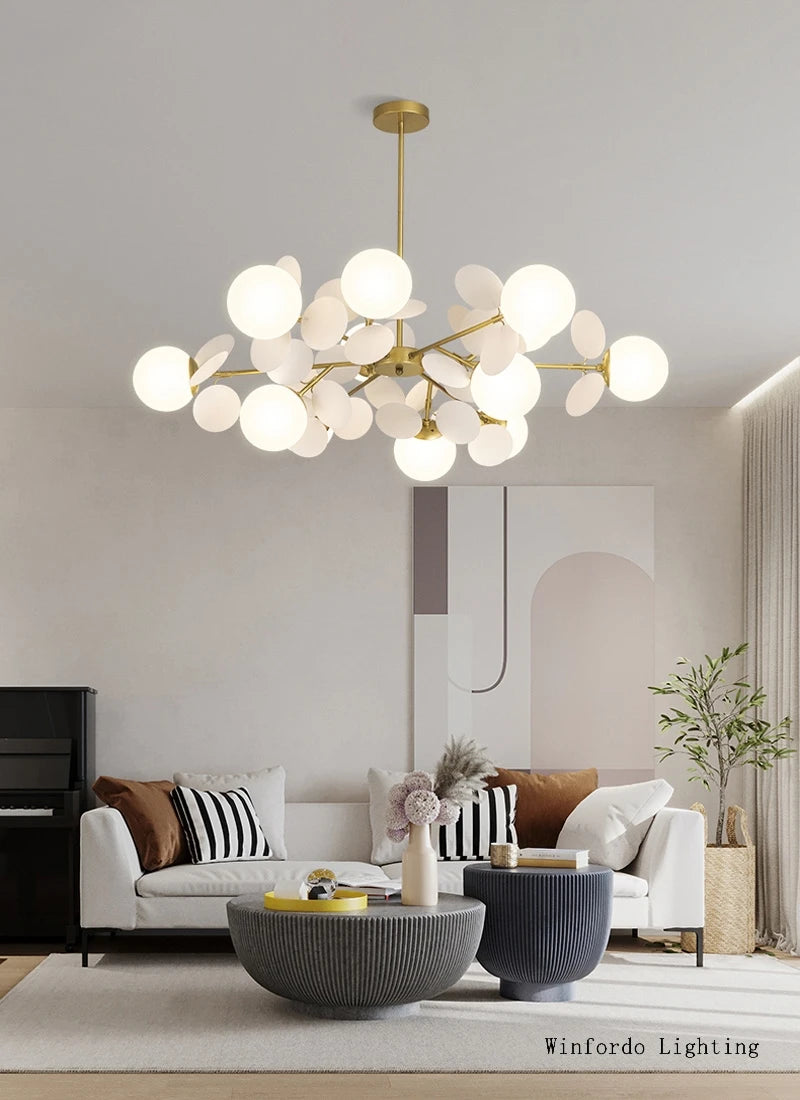 Colourful Branch Chandelier for Bedroom Living Room Acrylic Hanging Lamps Lustre Mood Ceiling Light Modern Led Chandeliers