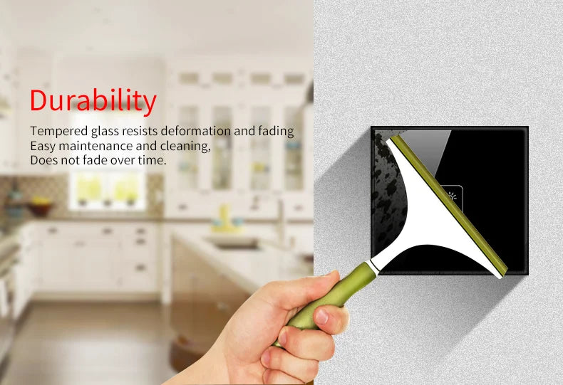 Wall Touch Switch AC100-240V EU Sensor Lamp Light Switches Tempered Crystal Glass Panel LED Power 1/2/3 Gang Interruttore