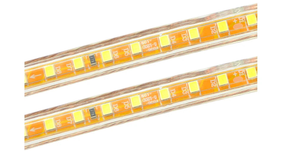 1-100M LED Tape AC220V LED 60-276LEDS With EU SMD 2835 5050 High Safety Brightness Flexible Strip Outdoor Waterproof Strip Light