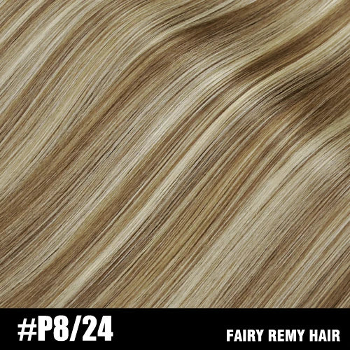 Fairy Remy Hair 20-22" Remy Keratin Flat Tip Human Hair Extensions Straight Capsules Natural Pre Bonded Hair 0.8g/Strand
