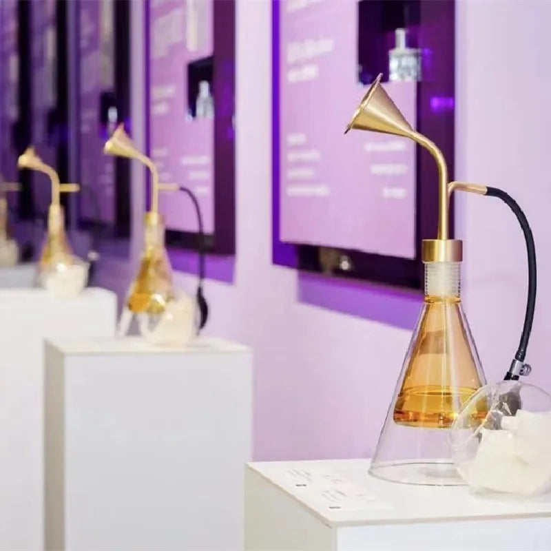 WANJING WJM005 Perfume Fragrance Essential Oil Coffee Test Glass Bottles Pump Sprayer Hot Stamping 80ml 300ml Perfume Smell