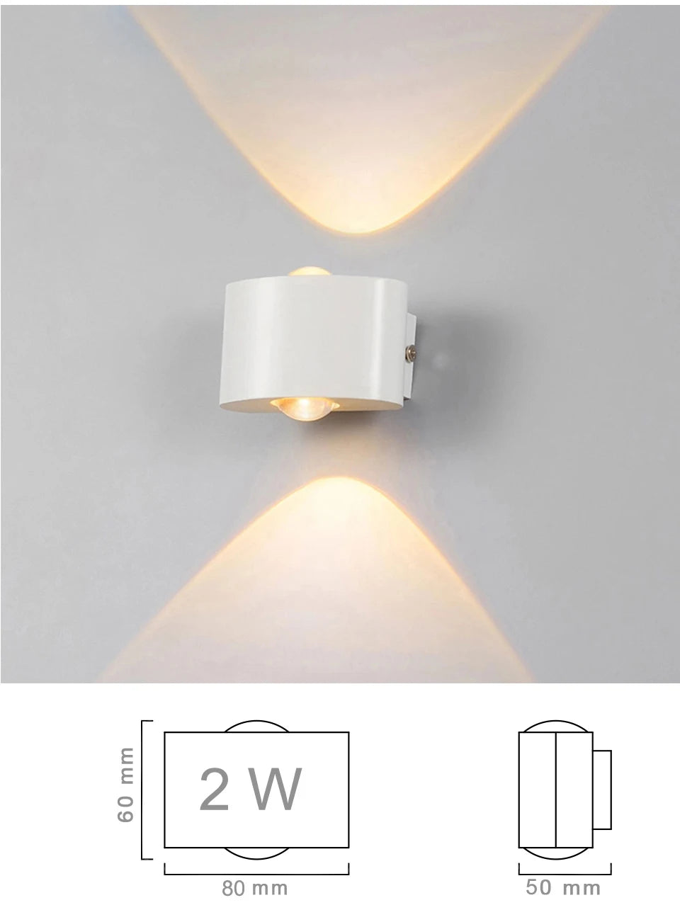 LED Wall Light IP65 Outdoor Waterproof Garden Fence Aluminum Indoor Fashion Wall Lamp For Bedroom Bedside Living Room Stairs