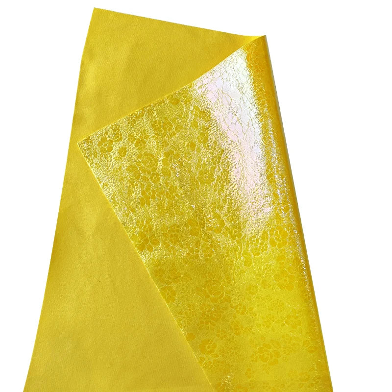0.6mm Magic PU Leather Flower Printing Faux Leather Waterproof Smooth Material for Bag Sofa Decorations