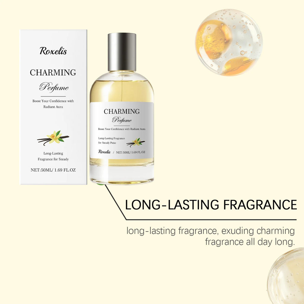 Charming Perfume Amber Vanilla Eau De Toilette US Warehouse Ships Fast Long Lasting Scent 50ml