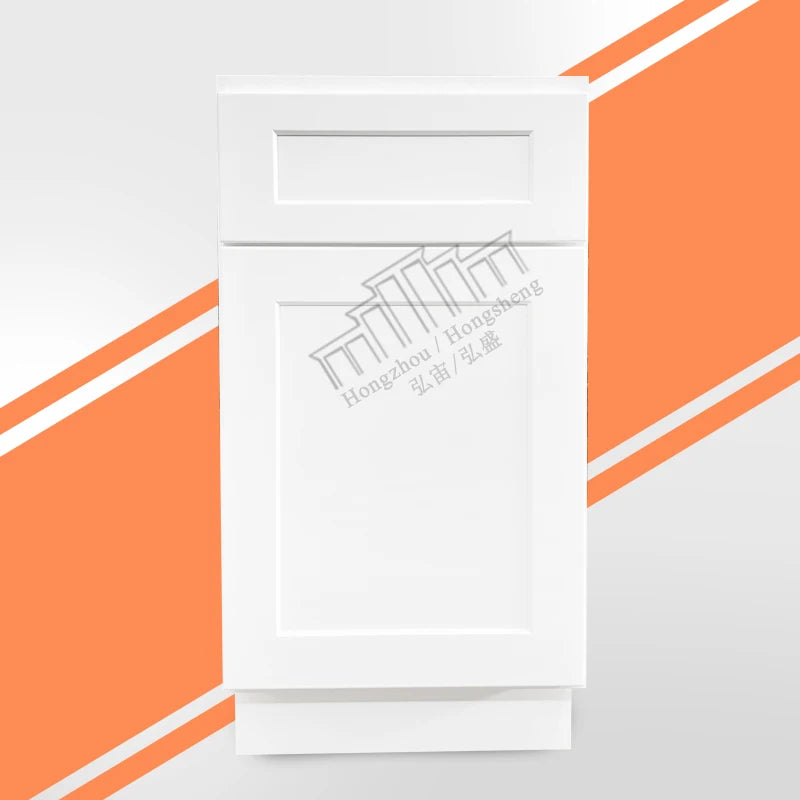 American Kitchen Remodel USA Warehouse in Stock Free Shipping Kitchen Trash Cabinet for Sale Popular White RTA Wooden Cabinets