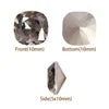 QIYI 2024 Hot Selling K9 High Quality Multi Colors Fat Square Fancy Pointback Rhinestones for Decoration Wedding Dresses Shoes