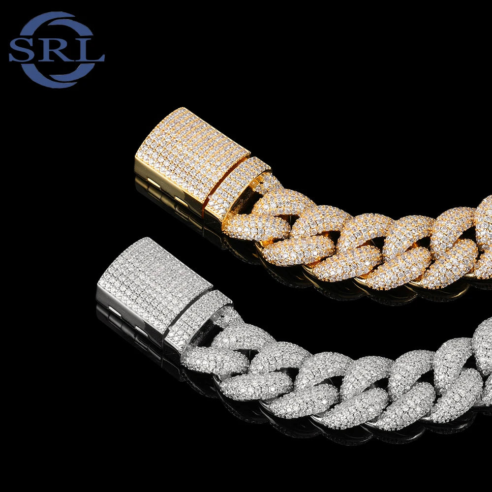 Wholesale Versatile Men's Fashion Charm Bracelet Hip-Hop Full Diamond Cuban Chain Thick Iced Out Zircon Bracelet