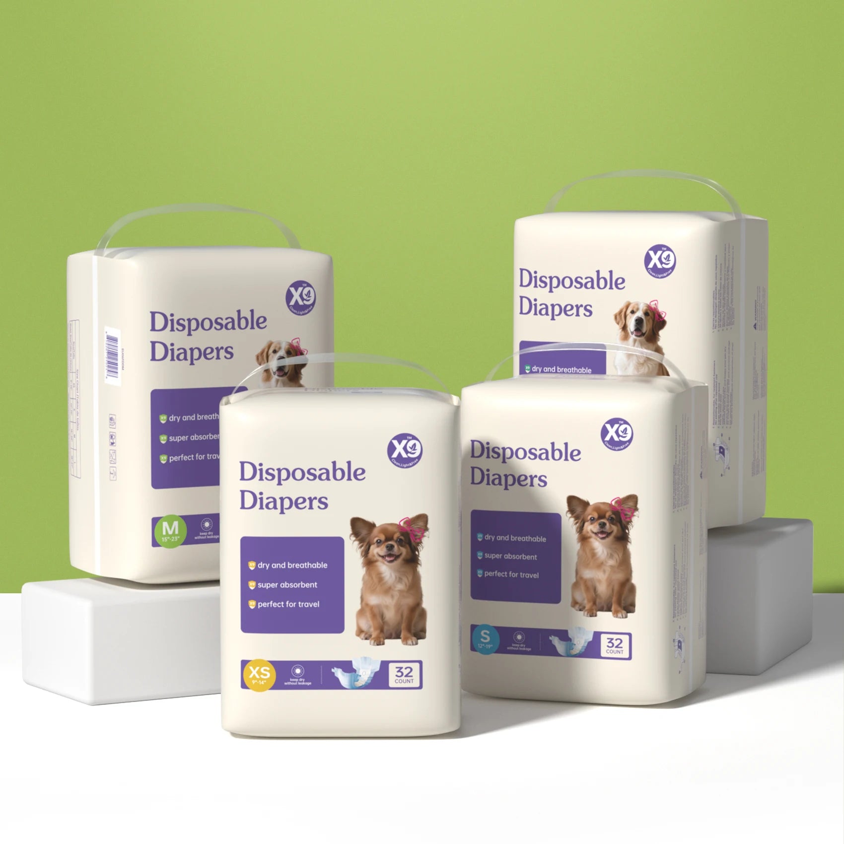 Disposable Female Dog Diapers Super Absorbent Leak-Proof for Heat Incontinence Travel
